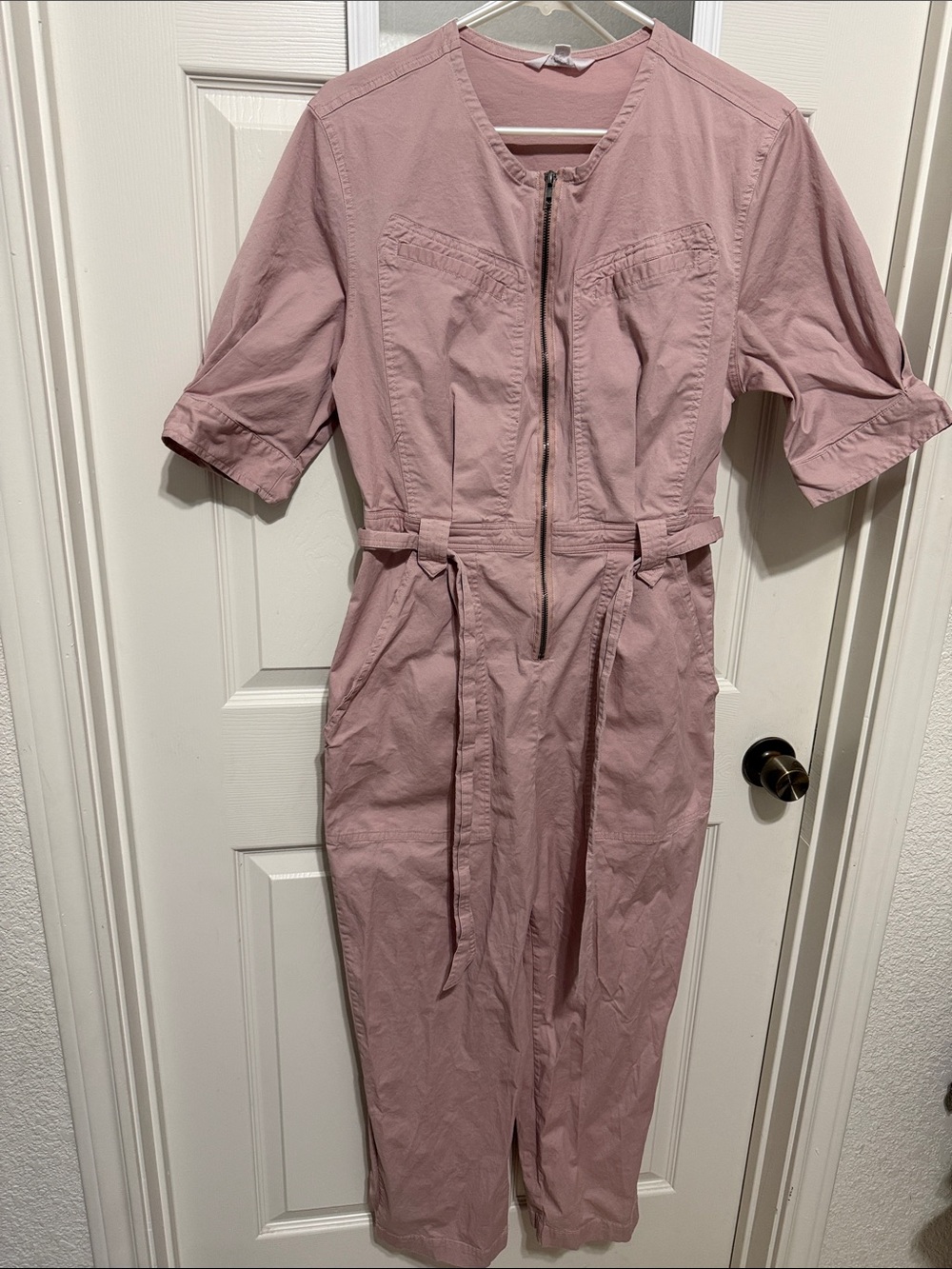 BB Dakota Steve Madden Mauve Utility Jumpsuit with Tie Waist